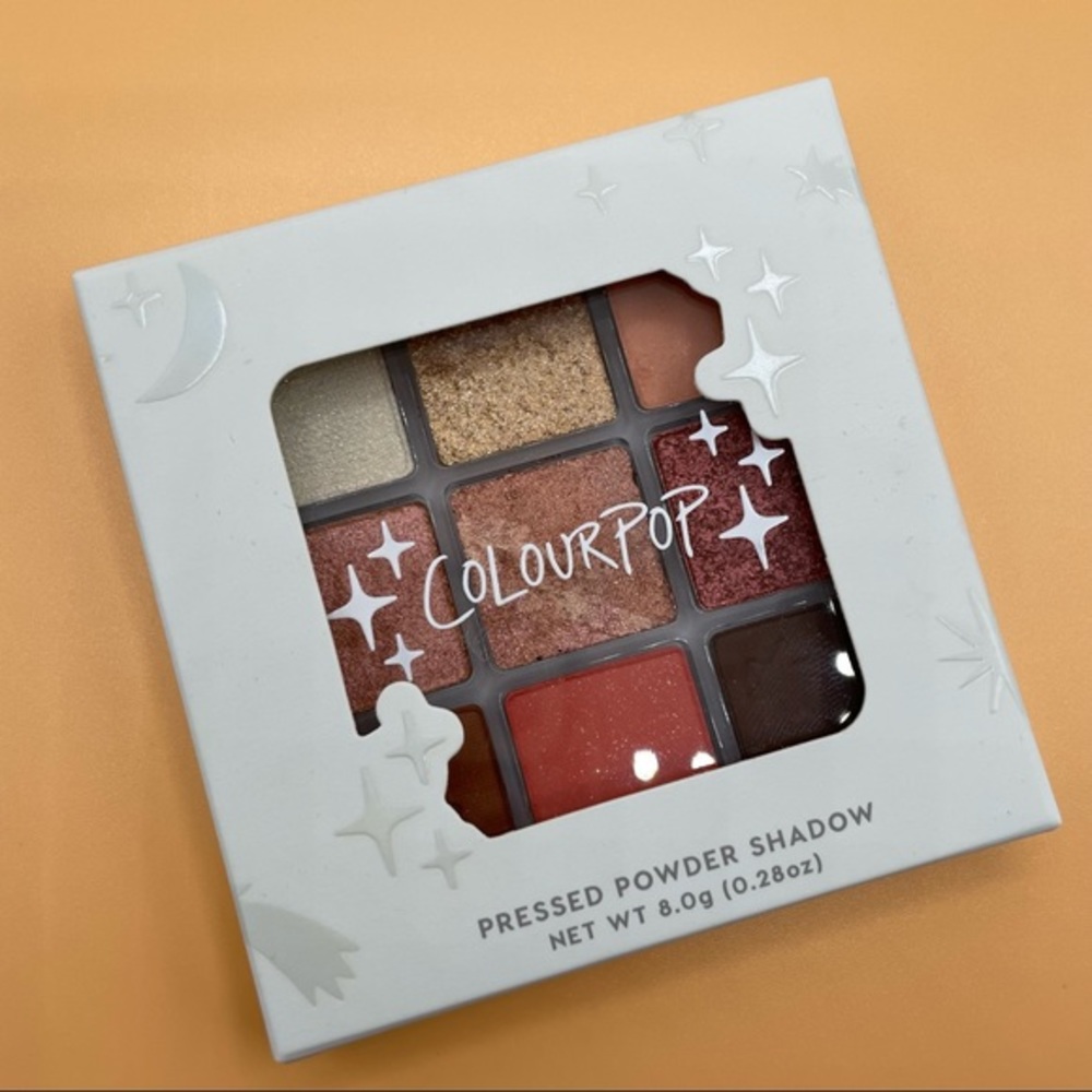 Colourpop Starry Eyes Clear The Air 9 Pan Eyeshadow Pallet New Peach Coral